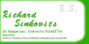 richard sinkovits business card